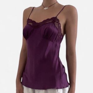 Vintage 90s Jewel Toned Purple Silk Camisole